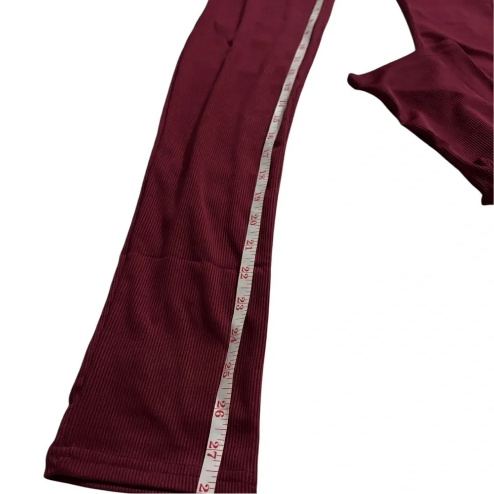 Burgundy Long Sleeve Jumpsuit. Size L. New - Picture 12 of 12